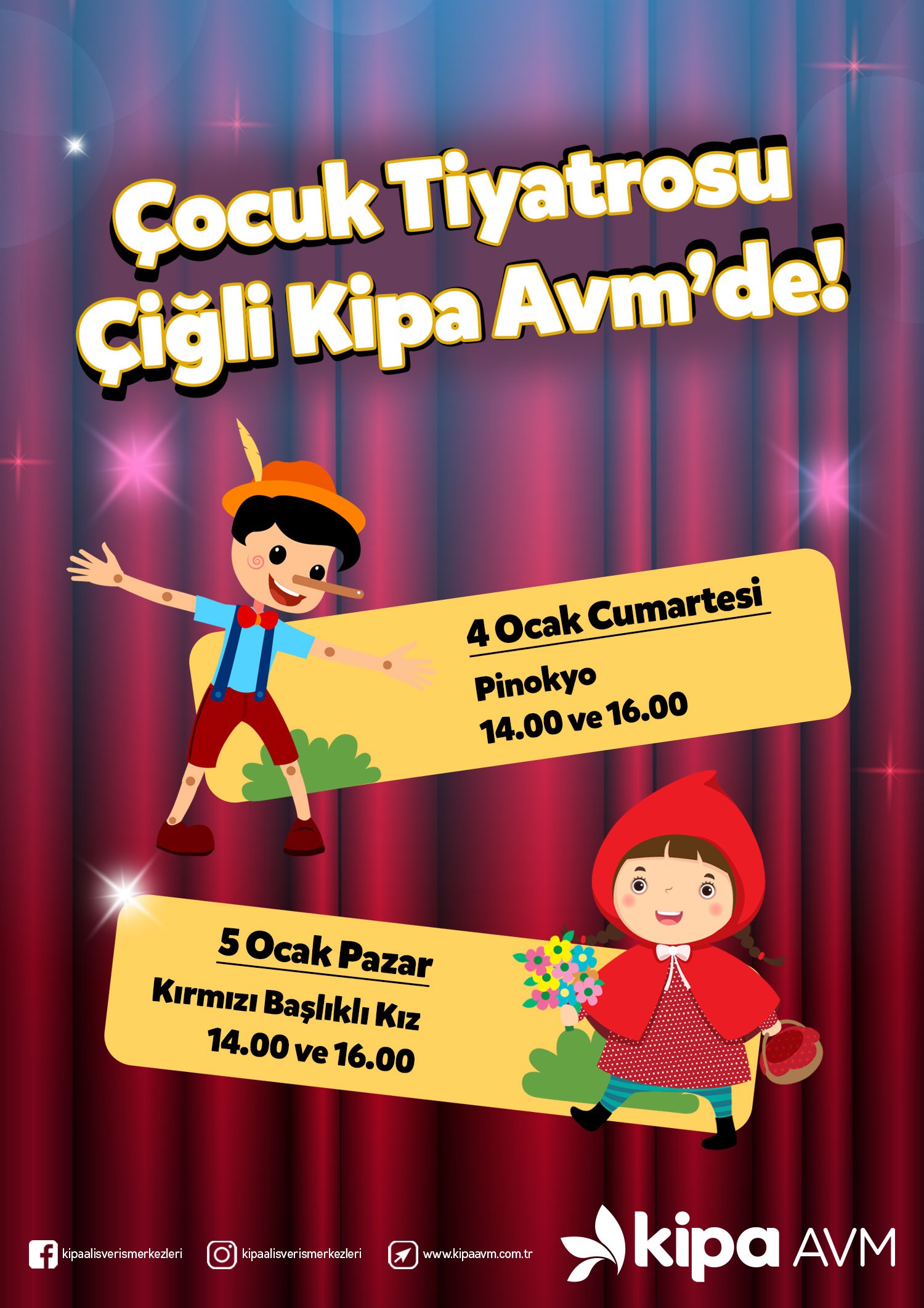&Ccedil;ocuk Tiyatrosu &Ccedil;iğli Kipa AVM'de!